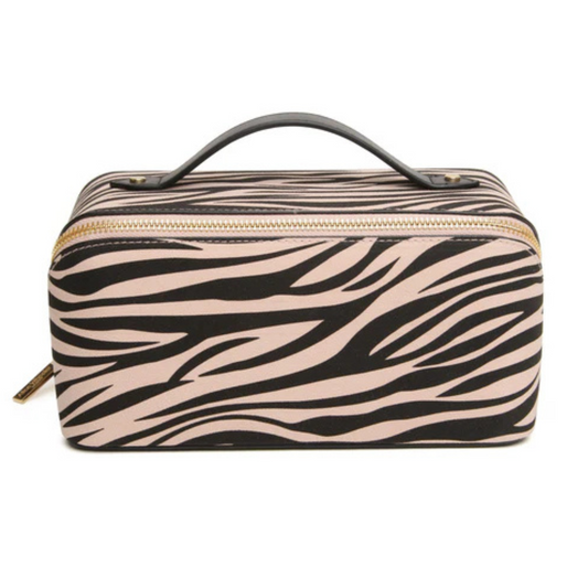Alice Wheeler Large Zebra Train Case