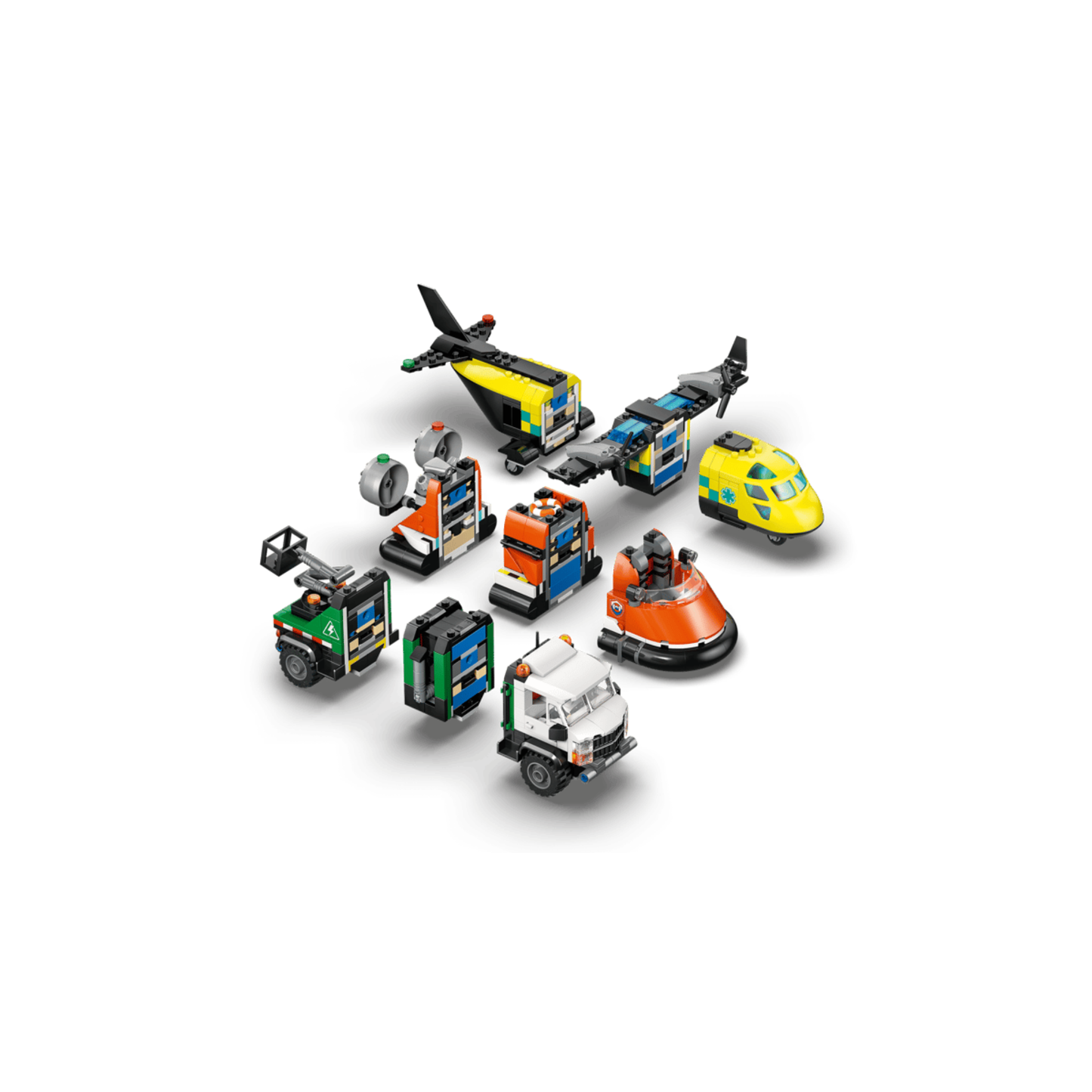 Lego City Airplane, Service Truck & Hovercraft Remix 60505