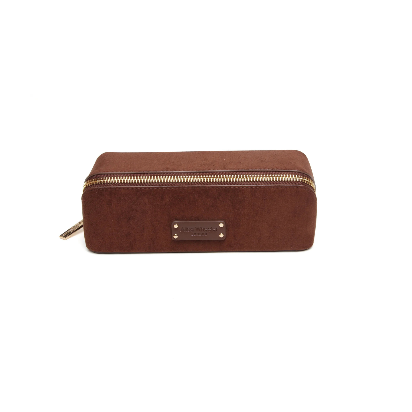 Alice Wheeler Kensington Suede Small Train Case