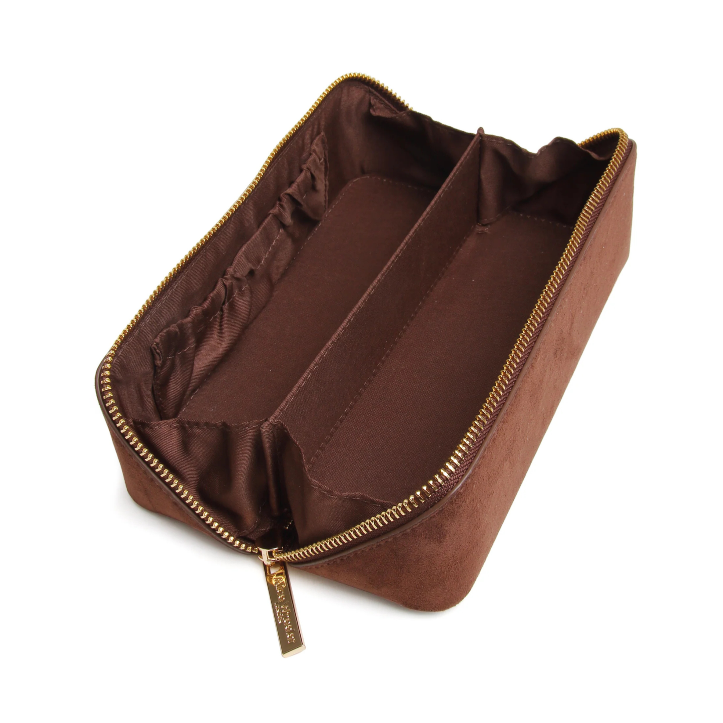 Alice Wheeler Kensington Suede Small Train Case