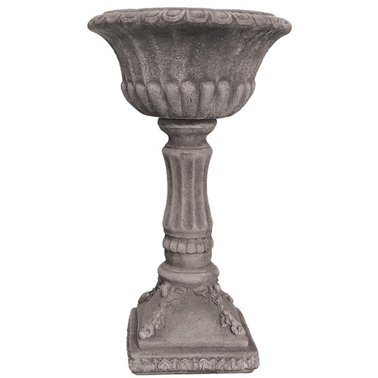 Willowstone Victorian Pedestal Planter - Antique Grey