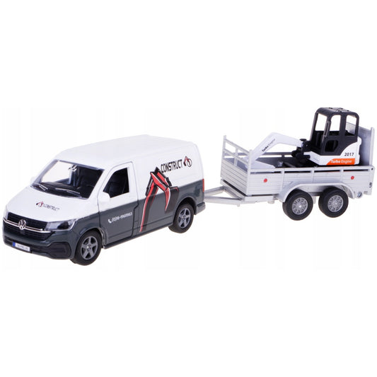 Kids Globe VW Transporter W/Mini Digger