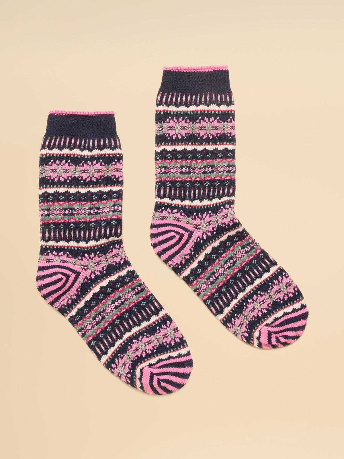 Joules Men's Alby Fair Isle Socks