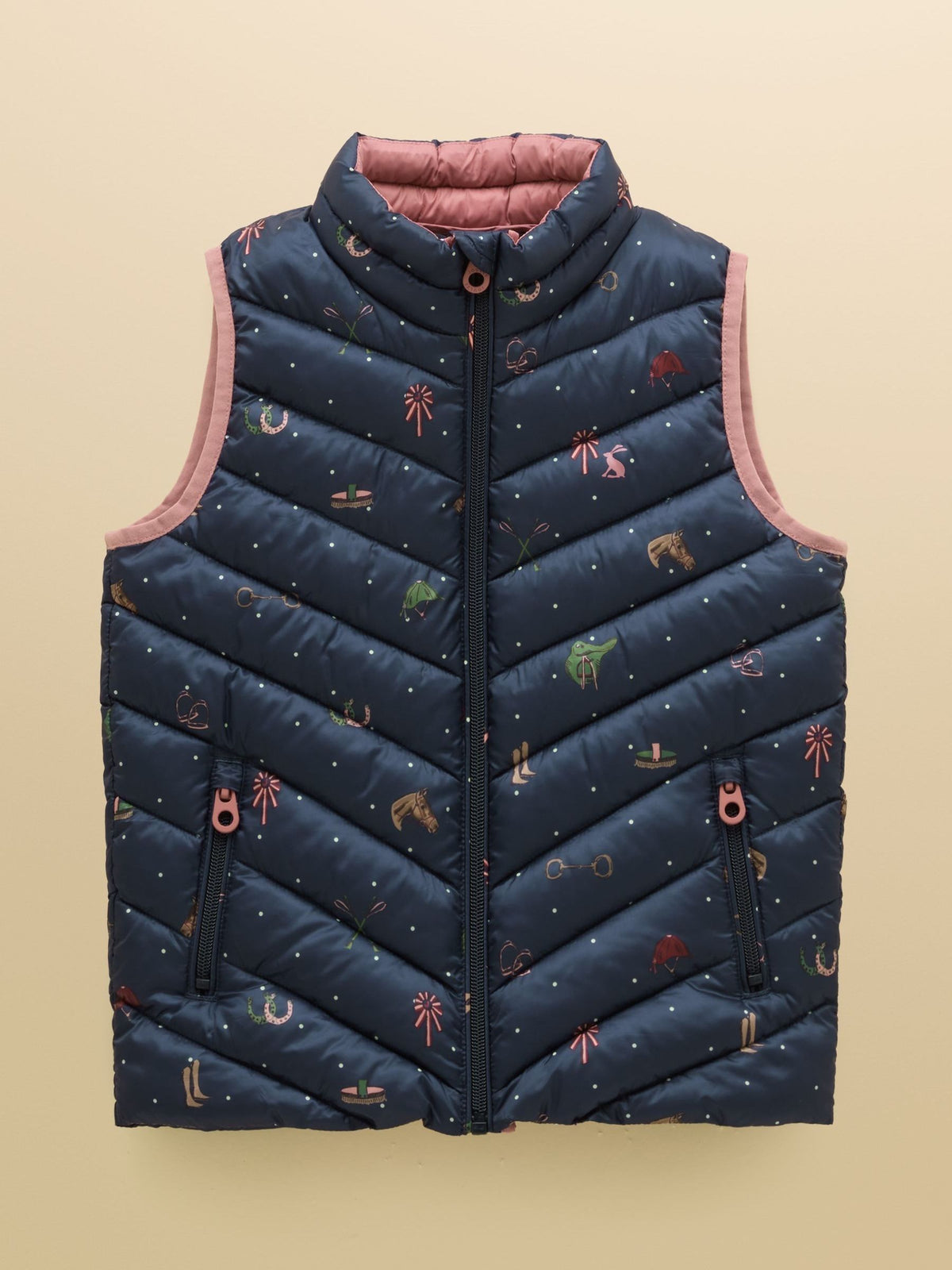 Joules Girls Crofton Showerproof Quilted Gilet