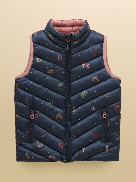 Joules Girls Crofton Showerproof Quilted Gilet