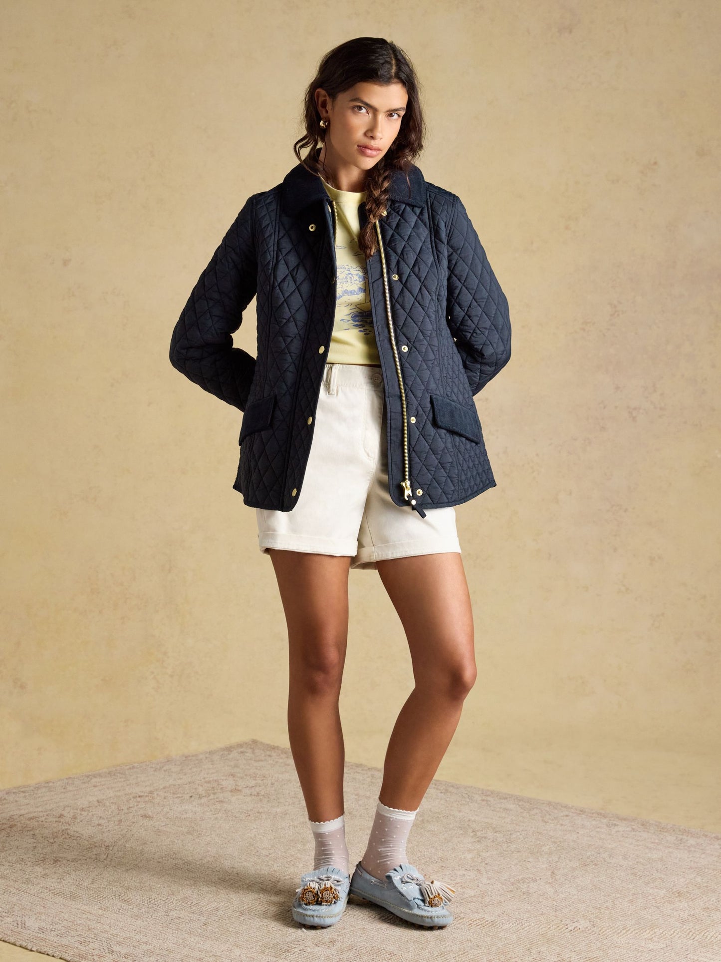 Joules Highclere Showerproof Diamond Quilted Jacket