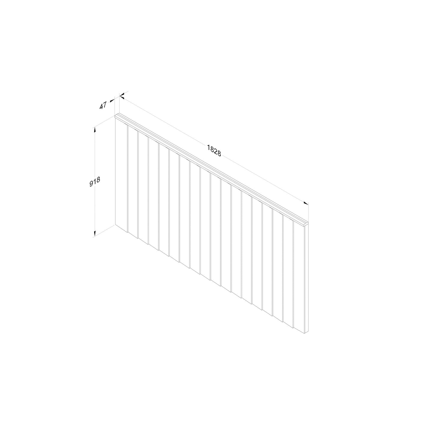 Forest Garden Pressure Treated Closeboard Fence Panel