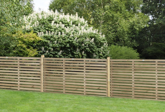 Forest Garden Pressure Treated Contemporary Slatted Fence Panel