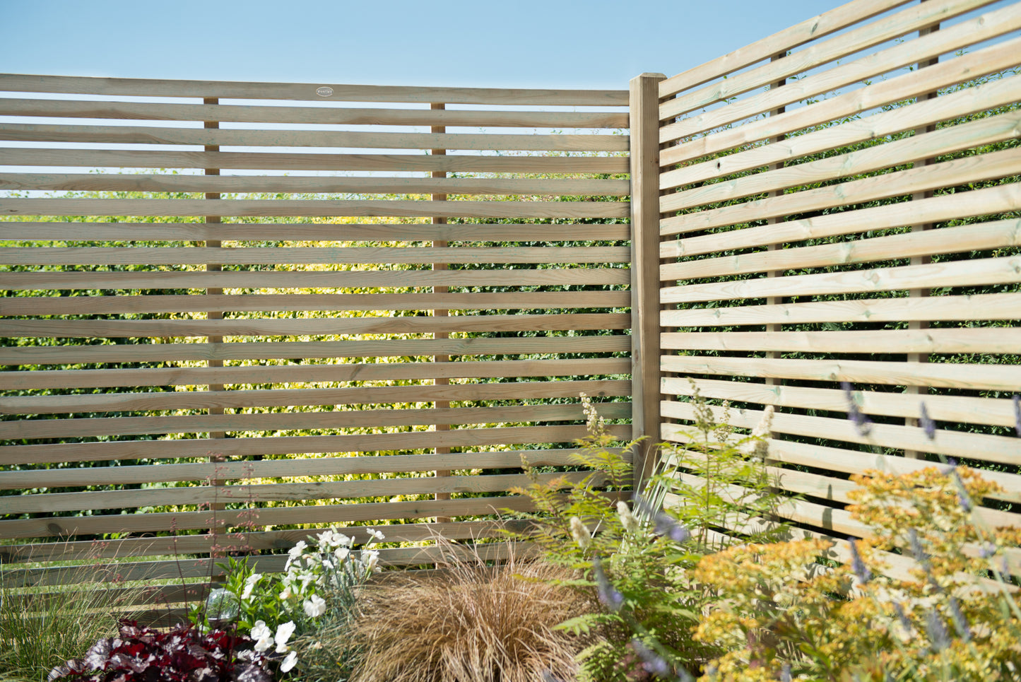 Forest Garden Pressure Treated Contemporary Slatted Fence Panel
