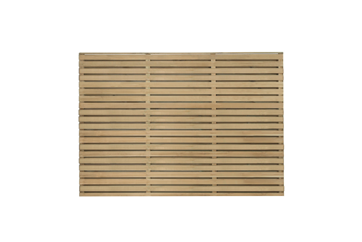Forest Garden Pressure Treated Contemporary Double Slatted Fence Panel