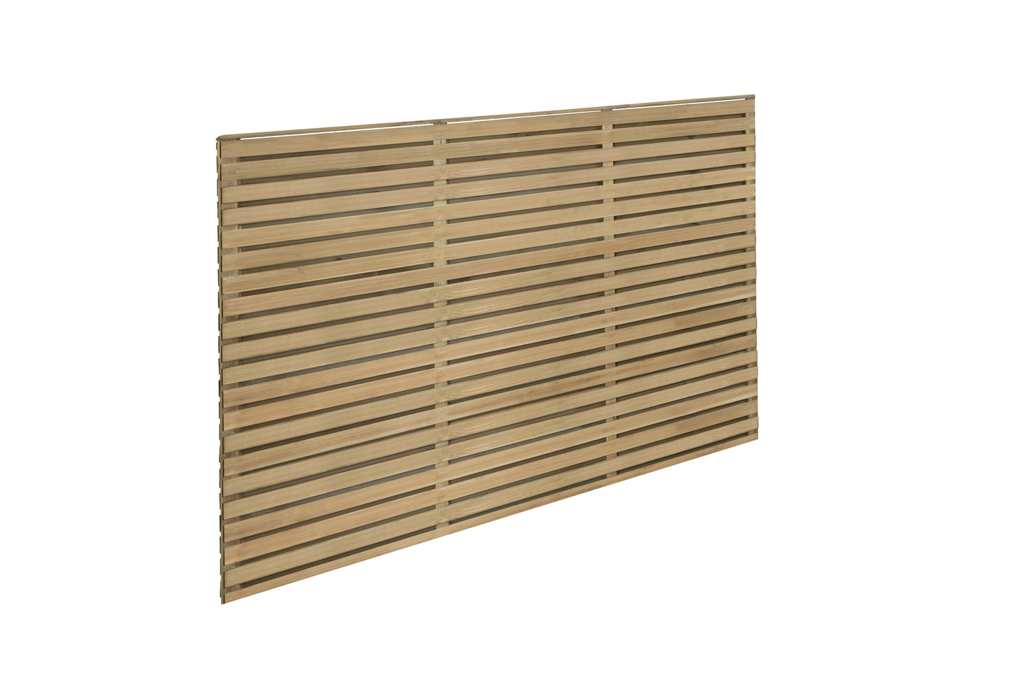 Forest Garden Pressure Treated Contemporary Double Slatted Fence Panel