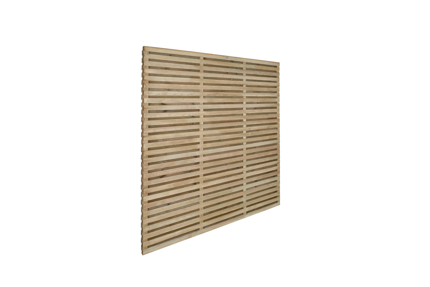 Forest Garden Pressure Treated Contemporary Double Slatted Fence Panel