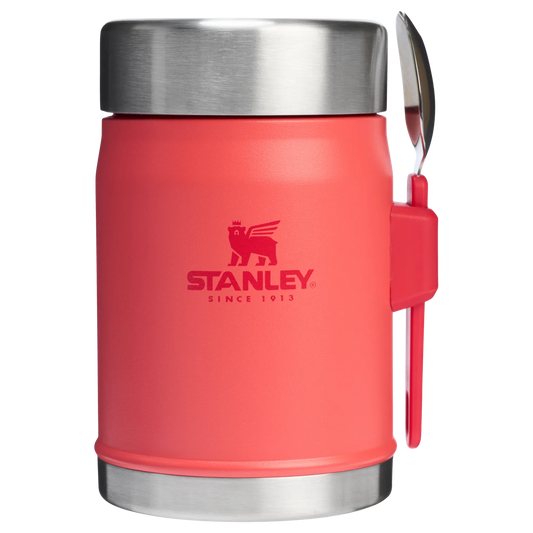 Stanley Classic Legendary Food Jar and Spork 400ml - Hot Coral (Limited Edition)