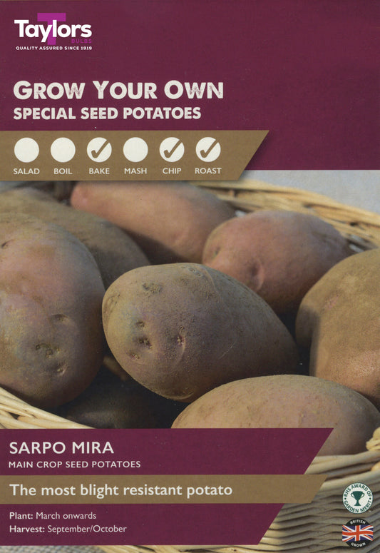 Taylors Bulbs Sarpo Mira Main Crop Seed Potatoes
