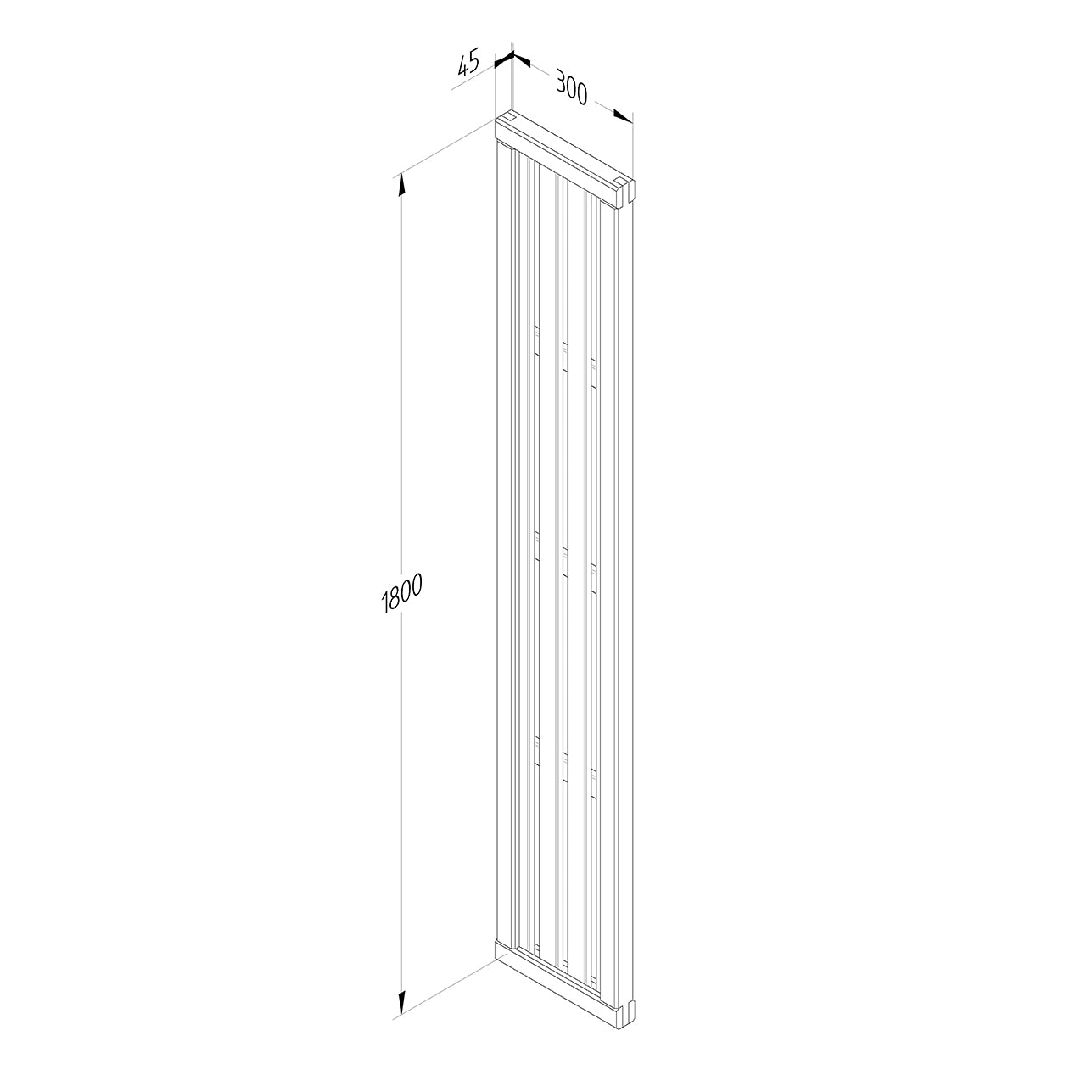 Forest Garden Pressure Treated Vertical Slatted Screen