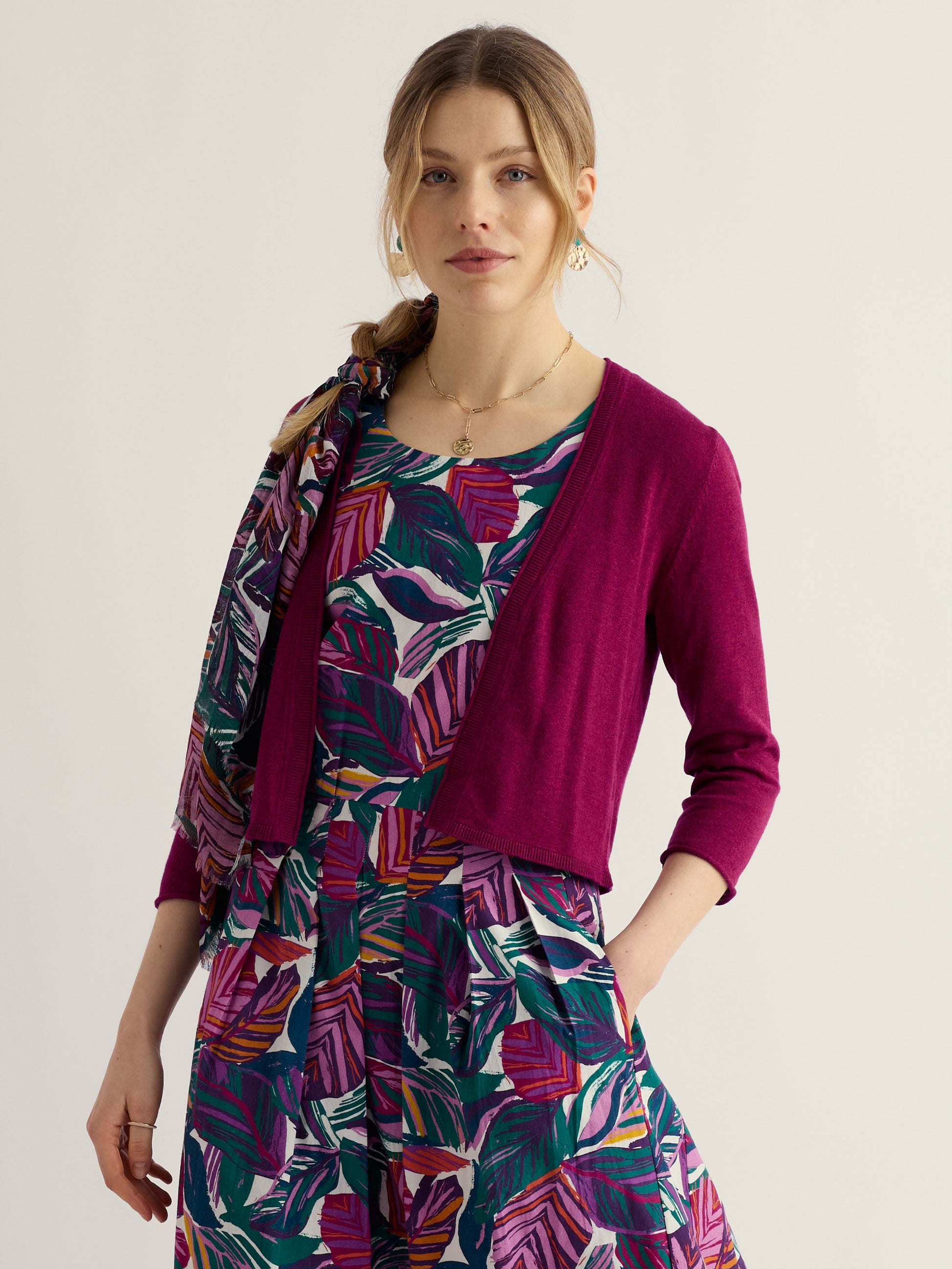 Seasalt Vanessa Cardigan in Dark Freesia