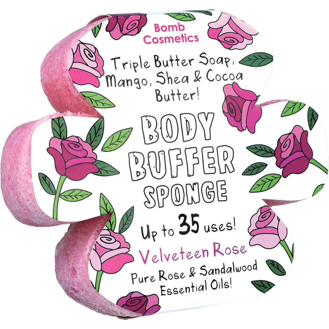 Bomb Cosmetics Velveteen Rose Buffer Shower Sponge