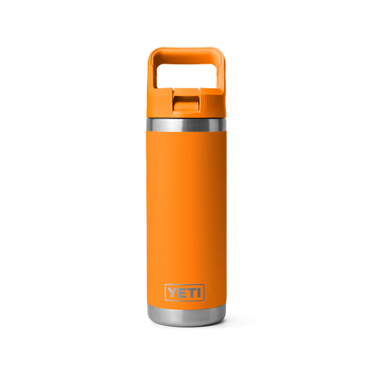 YETI Rambler 18 oz (532ml) Bottle with Colour-Matched Straw Cap - King Crab Orange