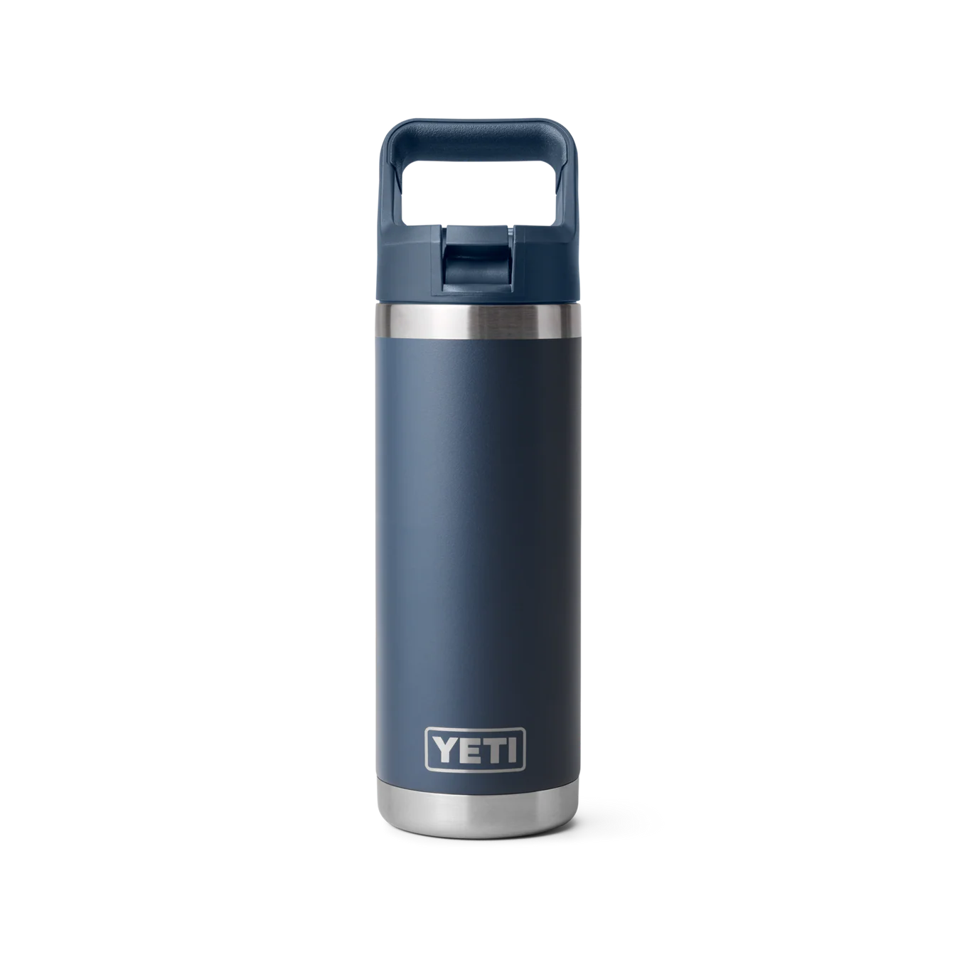 YETI Rambler 18 oz (532ml) Bottle with Colour-Matched Straw Cap - Navy