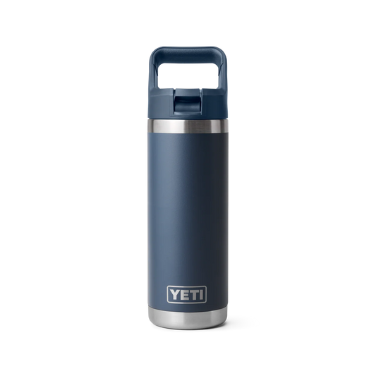 YETI Rambler 18 oz (532ml) Bottle with Colour-Matched Straw Cap - Navy
