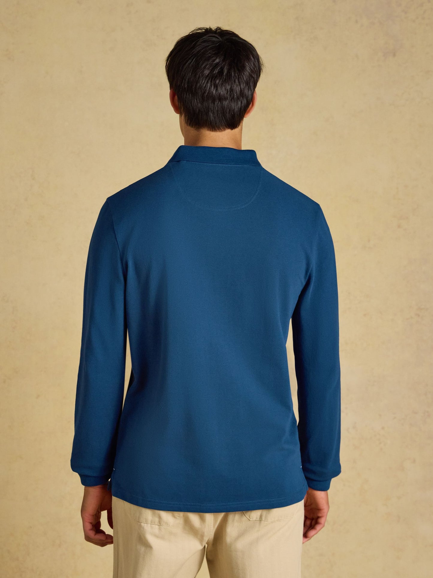 Joules Long Sleeve Cotton Pique Polo Shirt