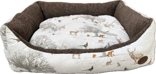Snug & Cosy Woodland Rectangle Dog Bed