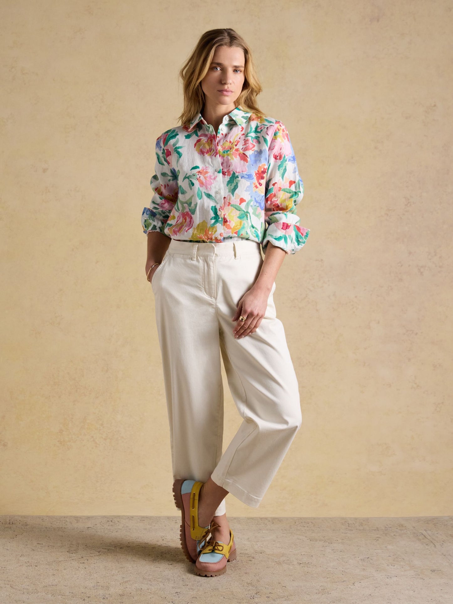 Joules Anna Long Sleeve 100% Linen Shirt