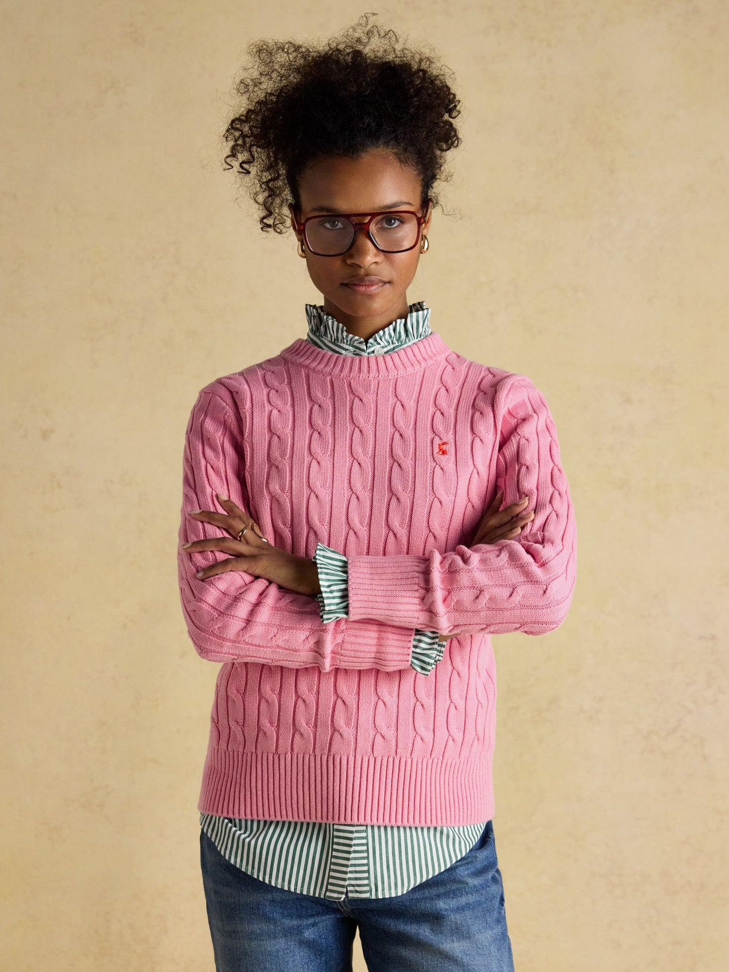 Joules Classic Cable Crew Neck Jumper