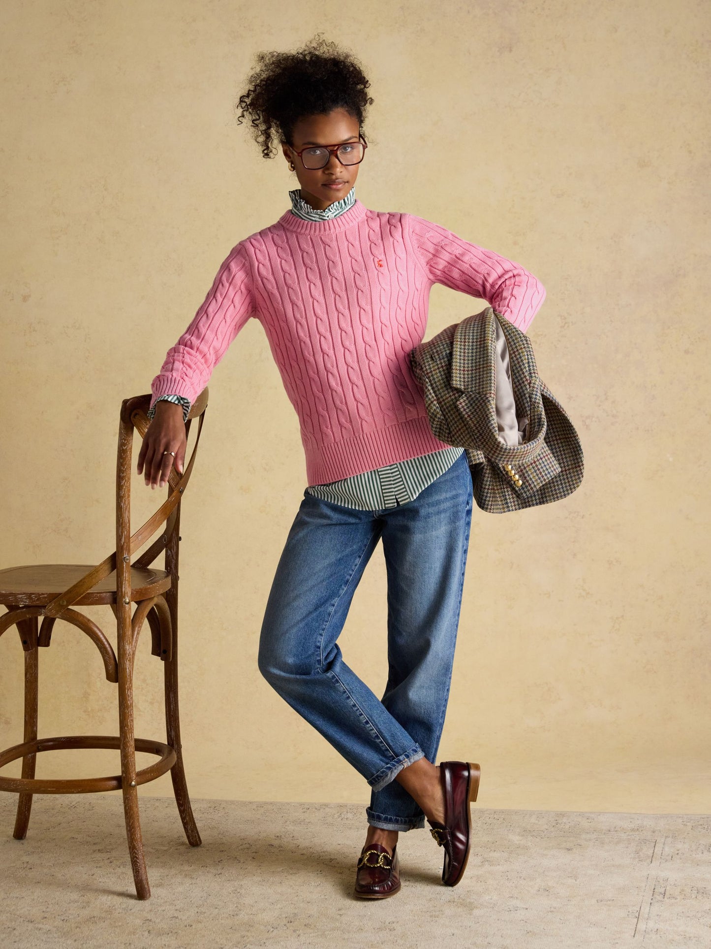 Joules Classic Cable Crew Neck Jumper