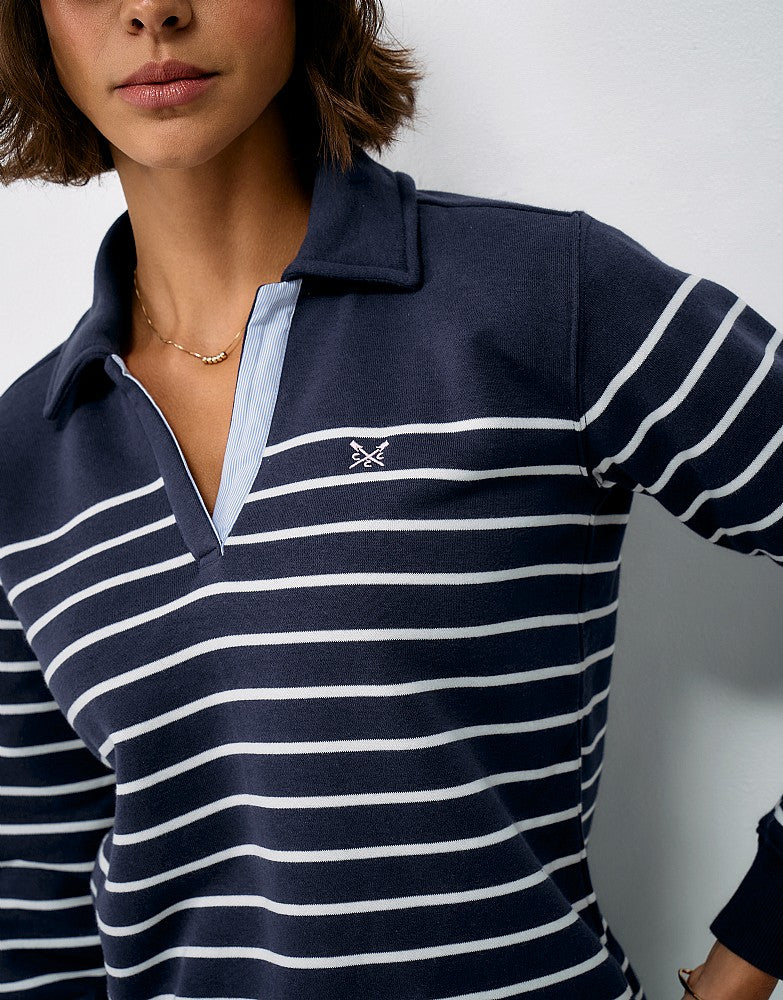 Crew Clothing Sandy Flip-Collar Sweatshirt