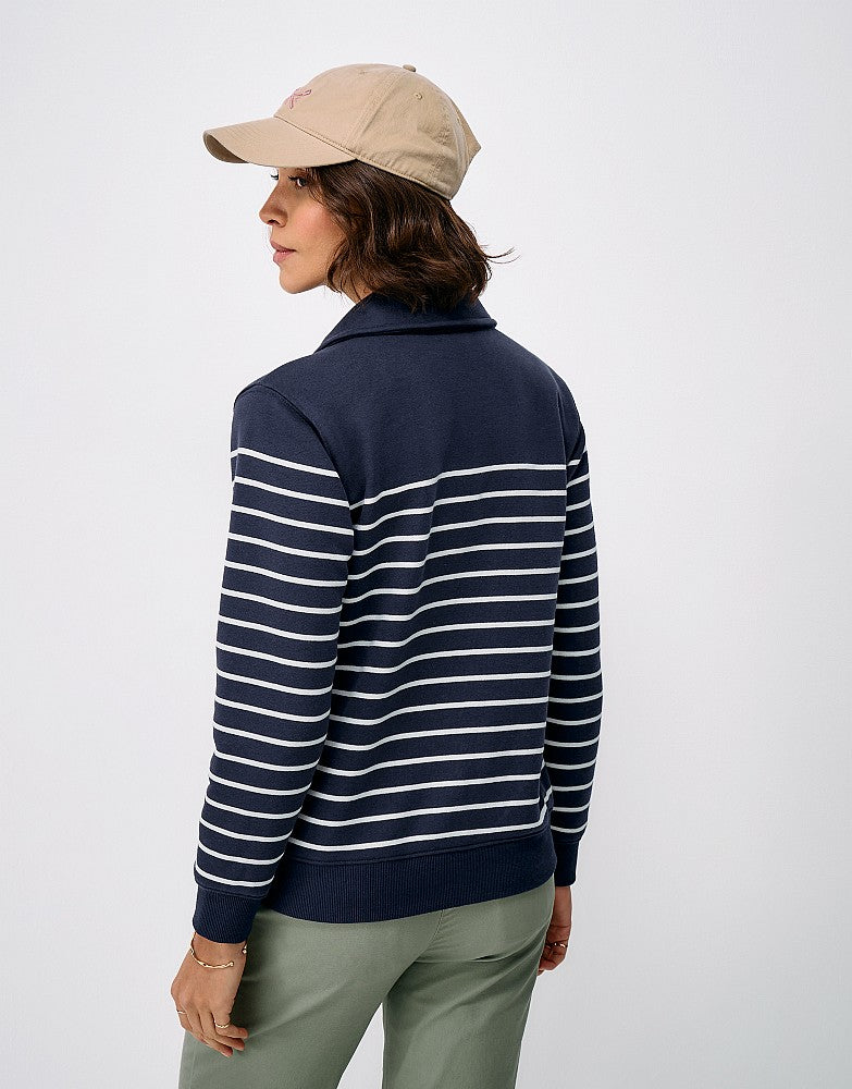 Crew Clothing Sandy Flip-Collar Sweatshirt