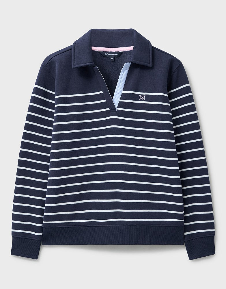 Crew Clothing Sandy Flip-Collar Sweatshirt