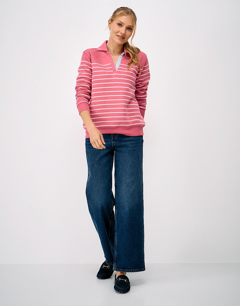 Crew Clothing Sandy Flip-Collar Sweatshirt