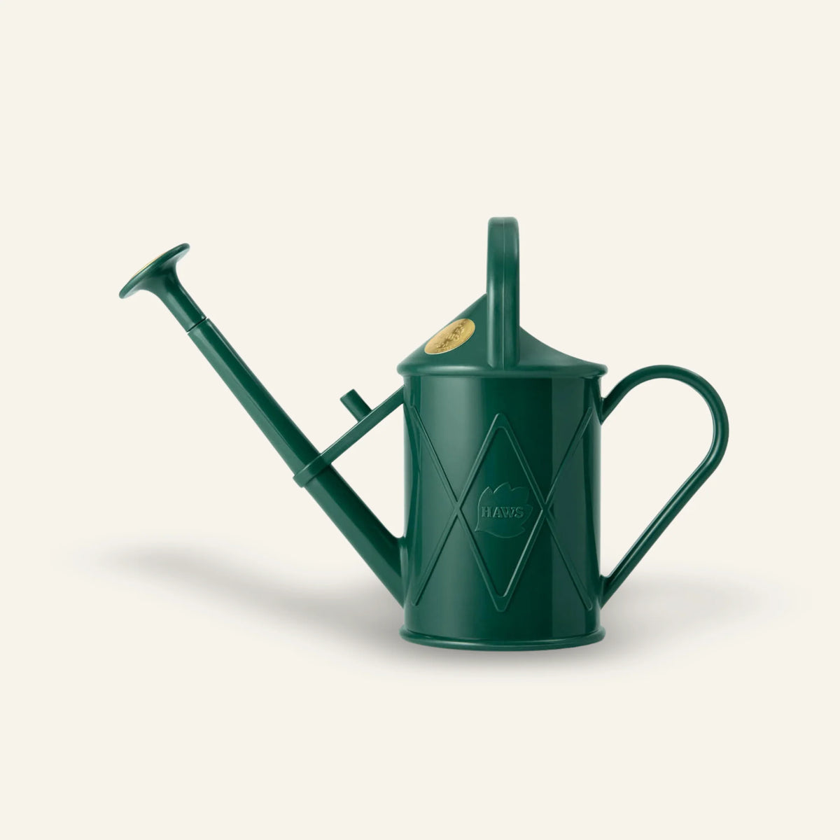 Haws The Bartley Burbler 1L metal watering can with brass rose and classic handle
