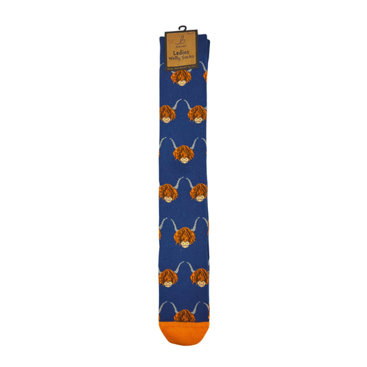 Bartleby Highland Cow Welly Socks