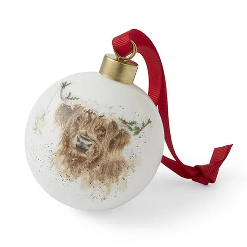 Wrendale Highland Star Cow Bauble