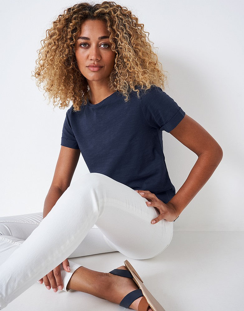 Crew Clothing Perfect Crew Neck Slub T-Shirt