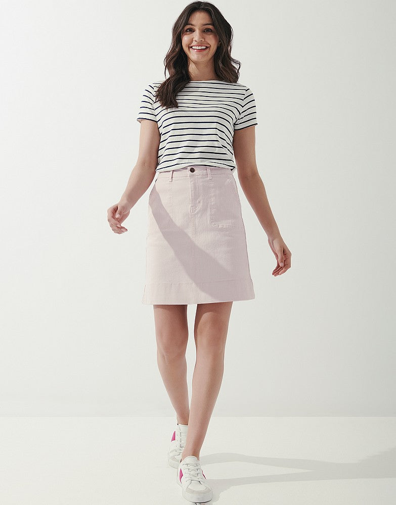 Crew Clothing Remy Denim Skirt - Soft Pink