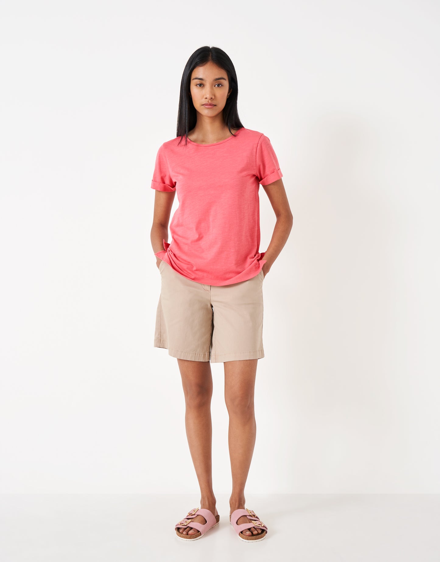 Crew Clothing Perfect Crew Neck Slub T-Shirt