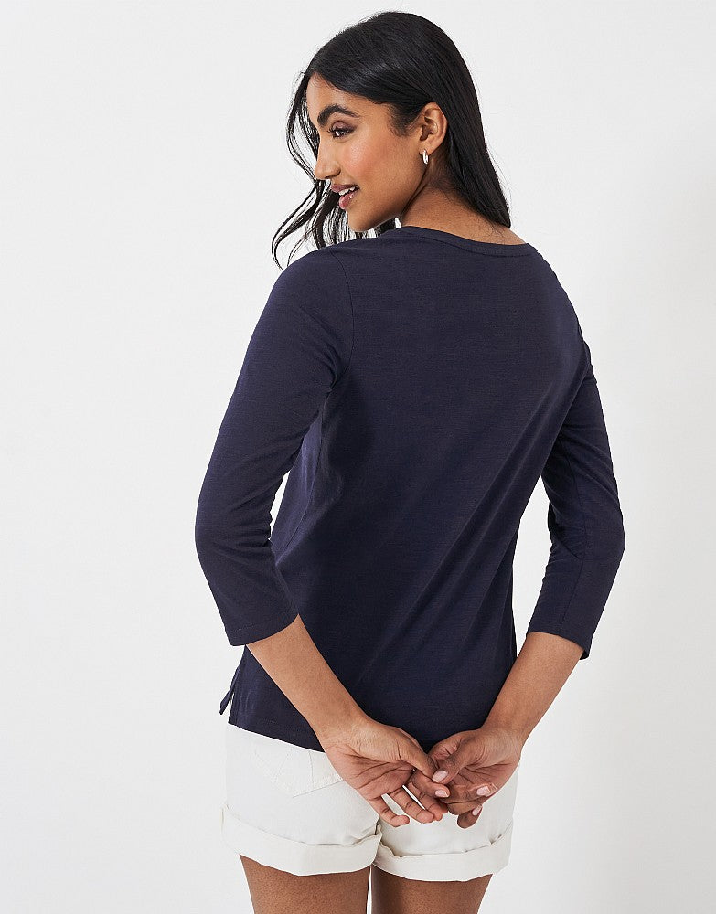 Crew Clothing Perfect Slub Crew Neck Long-Sleeve T-Shirt