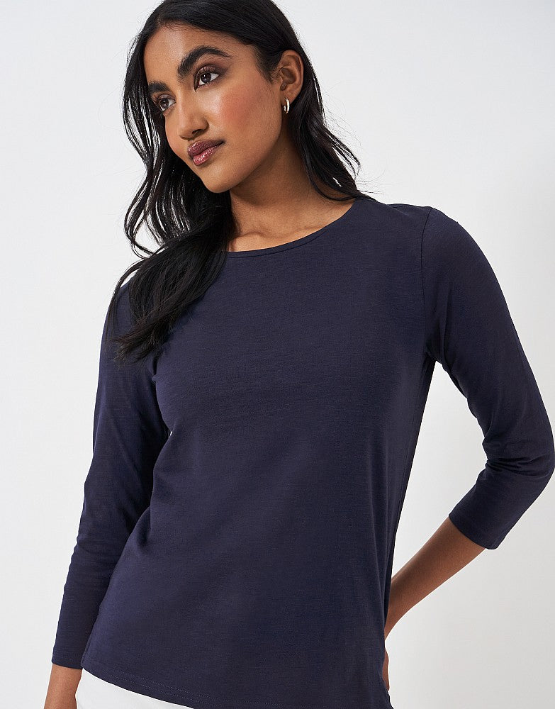 Crew Clothing Perfect Slub Crew Neck Long-Sleeve T-Shirt