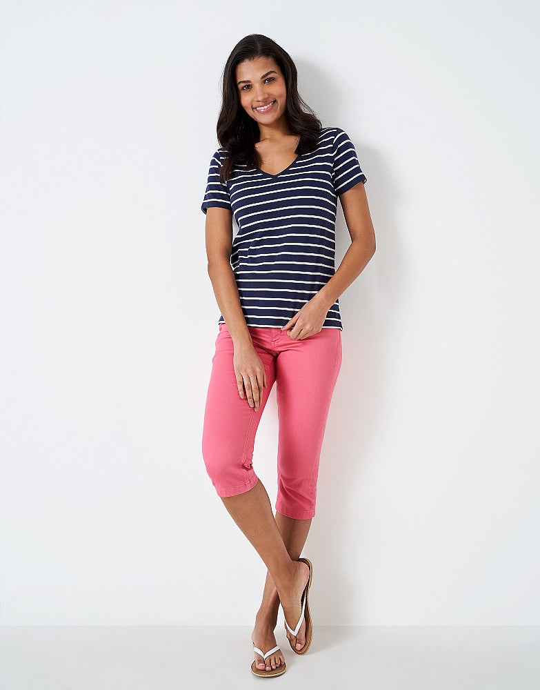 Crew Clothing Women's Breton V Neck T-Shirt