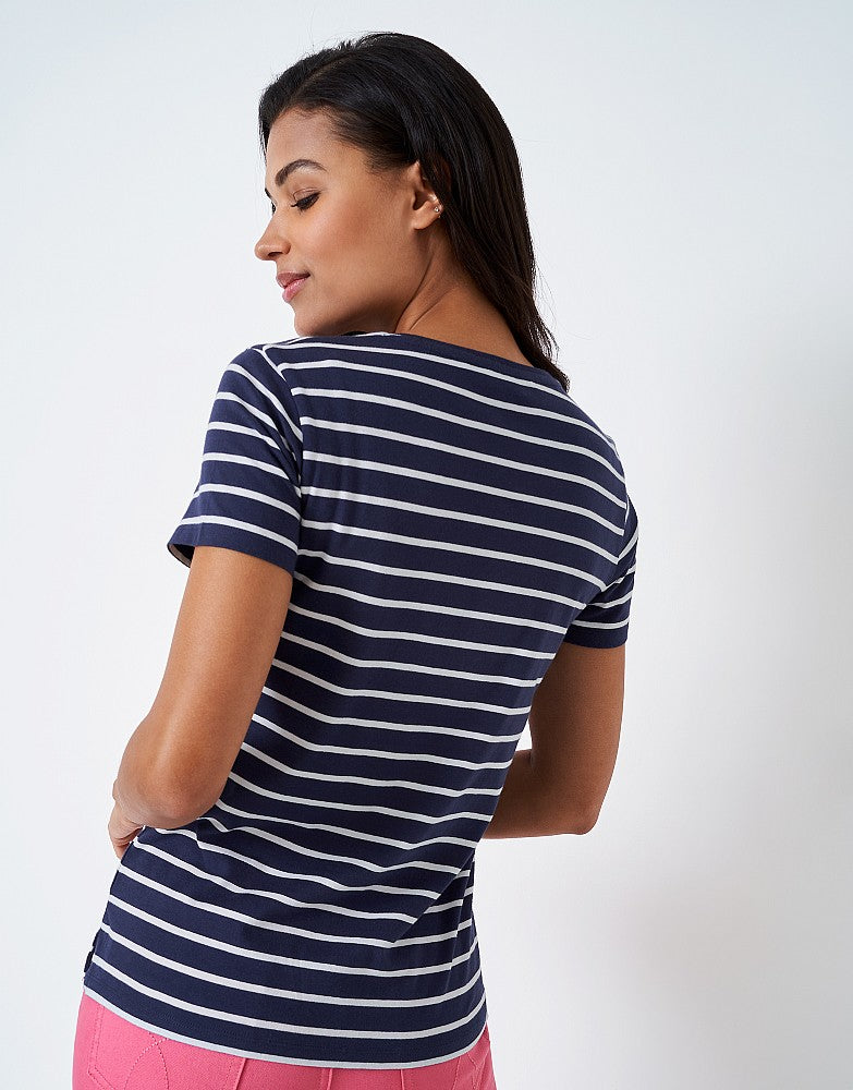 Crew Clothing Women's Breton V Neck T-Shirt