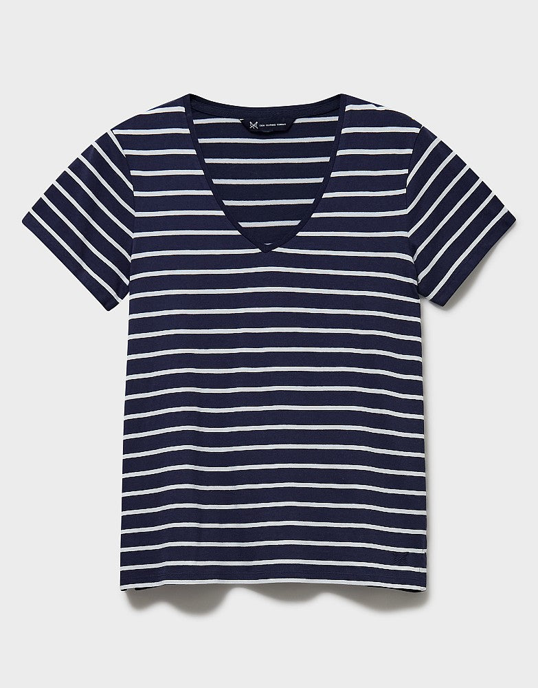 Crew Clothing Women's Breton V Neck T-Shirt
