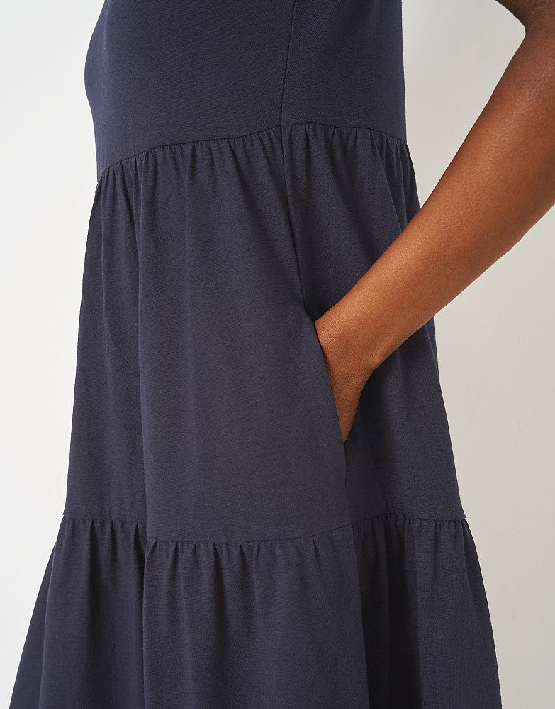 Crew Clothing Samantha Jersey Broderie Sleeve Dress