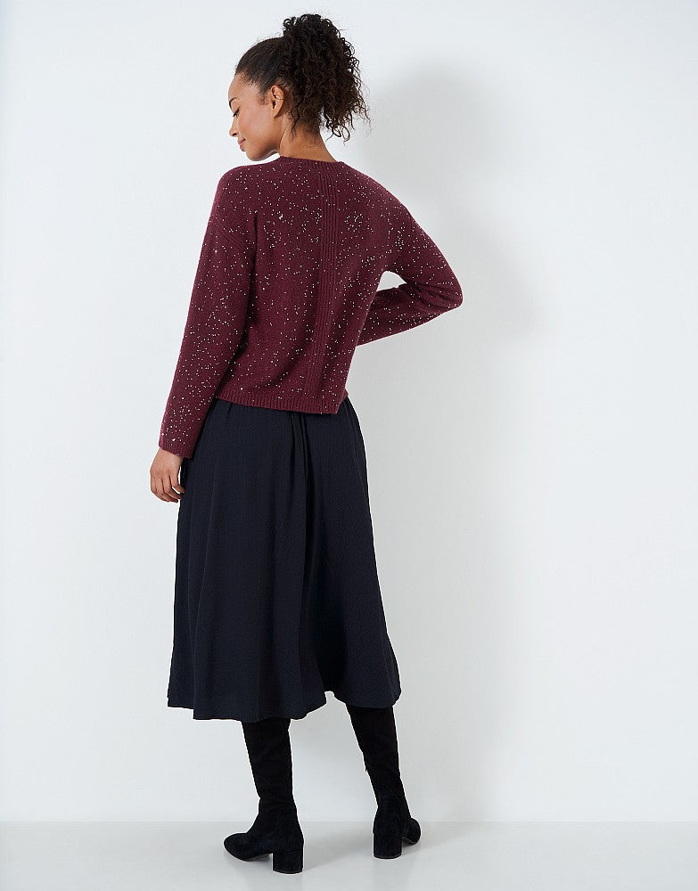 Crew Clothing Sequin Crew Neck Jumper