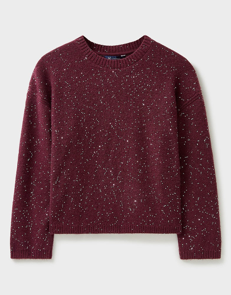 Crew Clothing Sequin Crew Neck Jumper