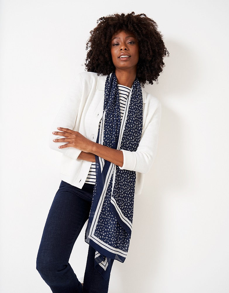 Crew Clothing Ditsy Modal Scarf - Spot