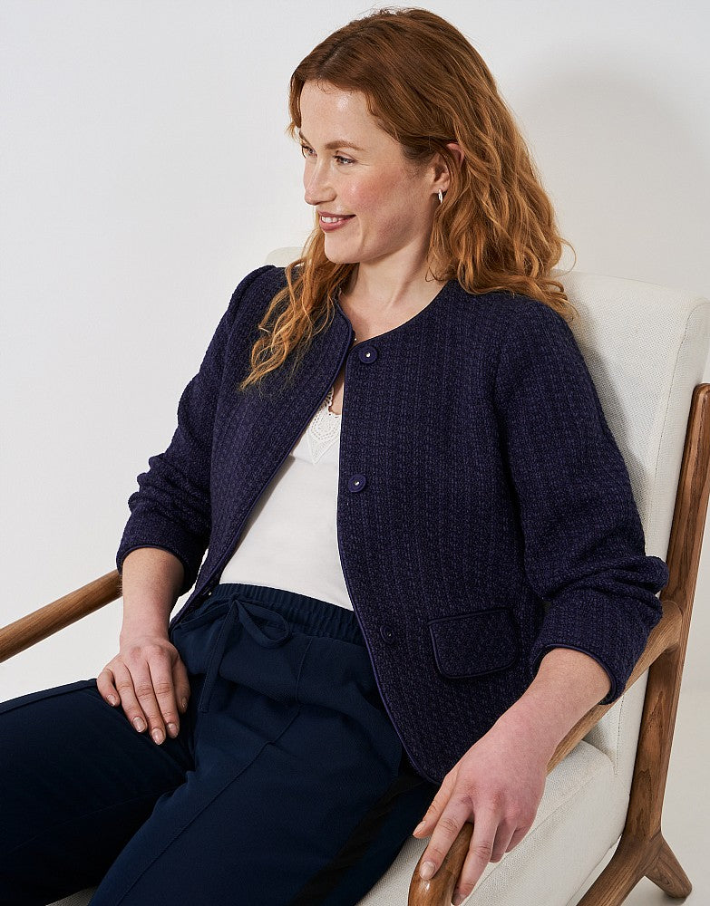 Crew Clothing Textured Collarless Jacket