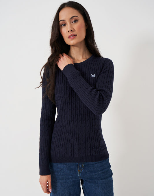 Crew Clothing Crew Neck Heritage Cable Knit Jumper